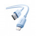 Интерфейсный кабель Baseus Silky USB to iP 2.4A 1m Galaxy Blue (P10377702313-00)