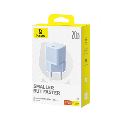 Адаптер питания Baseus GaN5 (mini) 1C 20W Blue(P10110900317-Z1) Адаптер питания Baseus GaN5 (mini) 1C 20W Blue(P10110900317-Z1)
