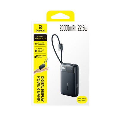 Портативный внешний аккумулятор Baseus EnerFill FC11 20000mAh 22.5W Black (E0027S04)