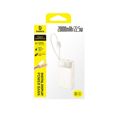 Портативный внешний аккумулятор Baseus EnerFill FC11 20000mAh 22.5W Beige (E0027S05)