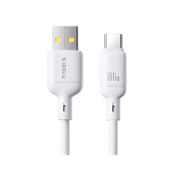 Интерфейсный кабель Baseus Silky Series USB to Type-C 100W 2m White (P10377703213-01)