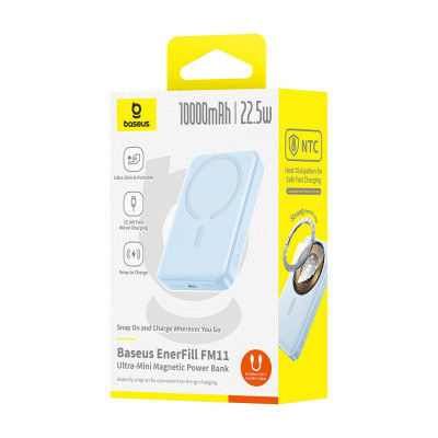 Портативный внешний аккумулятор Baseus EnerFill FM11 Ultra-Mini 10000mAh 22.5W White(P1008210E313-00
