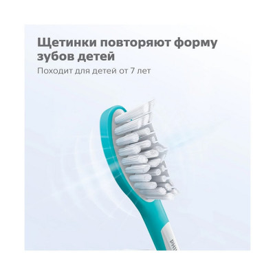Стандартные насадки для звуковой зубной щетки для детей 7+ Philips Sonicare for Kids HX6044/90 4шт