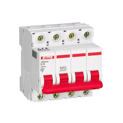 Автоматический выключатель Himel HDB3w 4Р 32А С 4,5кА Автоматический выключатель Himel HDB3w 4Р 32А С 4,5кА