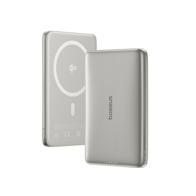 Портативный внешний аккумулятор Baseus PicoGo Ultra-Slim Qi2 Magnetic 10000mAh 27W Natural Titanium