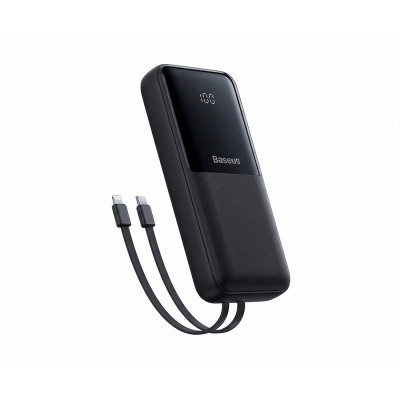 Портативный внешний аккумулятор Baseus Dual-Cable Power Bank Display 20000mAh 22.5W Cosmic Black Портативный внешний аккумулятор Baseus Dual-Cable Power Bank Display 20000mAh 22.5W Cosmic Black