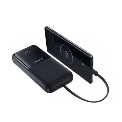 Портативный внешний аккумулятор Baseus Dual-Cable Power Bank Display 20000mAh 22.5W Cosmic Black Портативный внешний аккумулятор Baseus Dual-Cable Power Bank Display 20000mAh 22.5W Cosmic Black