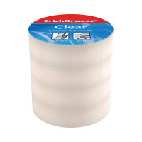 Пакет клейких лент ErichKrause® Clear, 12ммх33м (4 ленты)