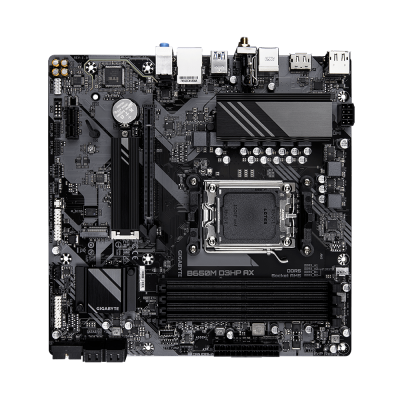 Материнская плата GIGABYTE B650M D3HP AX, AM5 B650, 4xDDR5, PCIe4.0, HDMI+2xDP, 2.5GLAN, 2xM.2, mATX