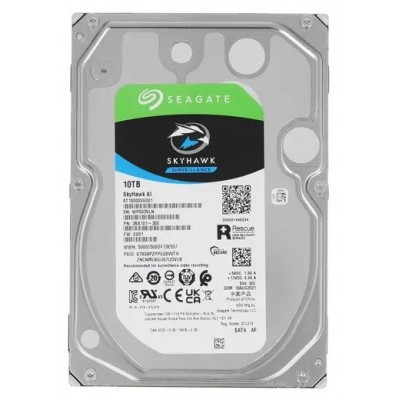 Жесткий диск HDD 10TB SATA 6GB/S Seagate SkyHawk AI ST10000VE001 3.5' 7200rpm 256MB