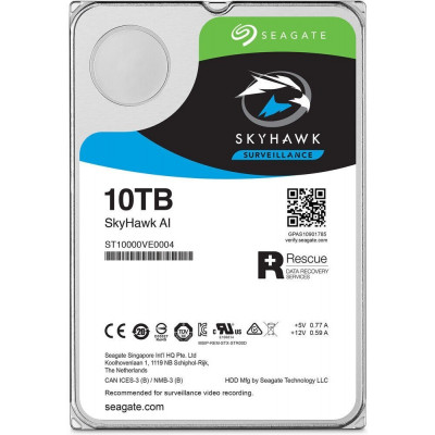 Жесткий диск HDD 10TB SATA 6GB/S Seagate SkyHawk AI ST10000VE001 3.5' 7200rpm 256MB
