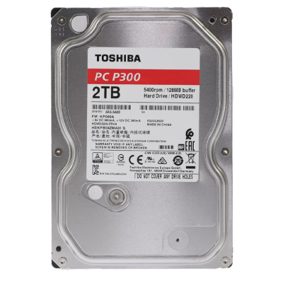 Жёсткий диск HDD 2 Tb SATA 6Gb/s Toshiba P300 HDWD220UZSVA 3.5