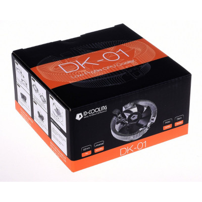Кулер для процессора ID-Cooling DK-01 PWM, S1700/1200/115x/AMD, 95W, 9cm, 800-2500rpm, 45.3CFM, 4pin