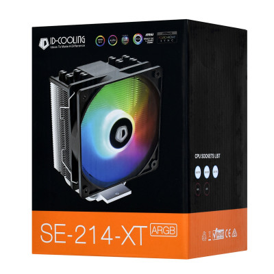 Кулер для процессора ID-Cooling SE-214-XT ARGB, S1700/1200/115x/AMD, 180W, 12cm, 500-1500rpm, 4pin