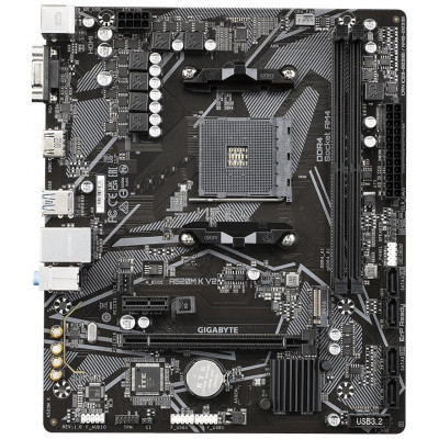 Материнская плата GIGABYTE A520M-K-V2, AM4, A520, PCIe16x, PCIe,D-SUB+HDMI, GLAN, 4SATA, 2DDR4, MATX Материнская плата GIGABYTE A520M-K-V2, AM4, A520, PCIe16x, PCIe,D-SUB+HDMI, GLAN, 4SATA, 2DDR4, MATX