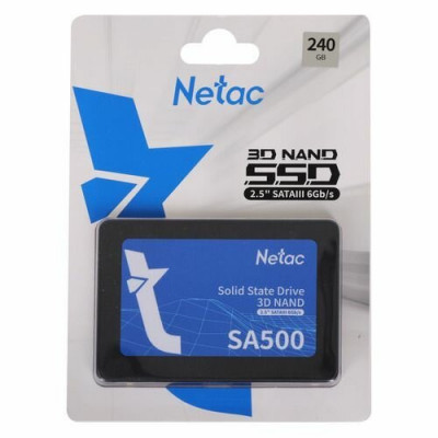 Твердотельный накопитель SSD 240Gb, SATA 6 Gb/s, Netac SA500, 2.5