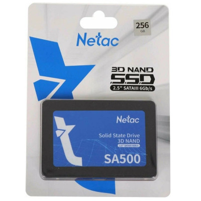 Твердотельный накопитель SSD 256Gb, SATA 6 Gb/s, Netac SA500, 2.5 Твердотельный накопитель SSD 256Gb, SATA 6 Gb/s, Netac SA500, 2.5