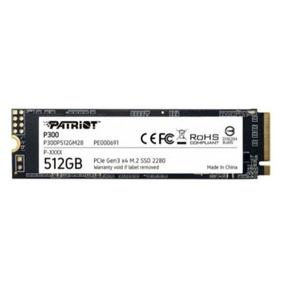 Твердотельный накопитель SSD 512 Gb M.2 PCI-E Patriot P300 P300P512GM28