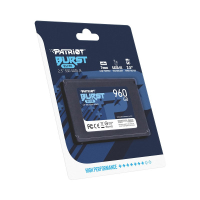 Твердотельный накопитель SSD 960 Gb SATA 6Gb/s Patriot Burst Elite PBE960GS25SSDR 2.5 Твердотельный накопитель SSD 960 Gb SATA 6Gb/s Patriot Burst Elite PBE960GS25SSDR 2.5