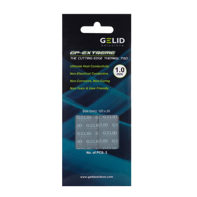 Термопрокладка GELID GP-EXTREME, TP-VP05-B, 120x20х1mm, 2.8g/cm3, VALUEPACK (2pcs)