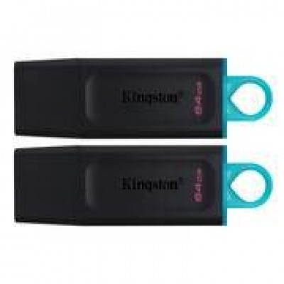 Флэш-накопитель Kingston 64Gb USB3.2 Gen1 Data Traveler Exodia (Black+Teal), комплект 2шт. Флэш-накопитель Kingston 64Gb USB3.2 Gen1 Data Traveler Exodia (Black+Teal), комплект 2шт.