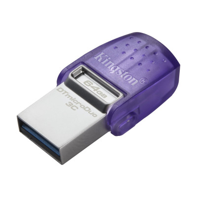 Флэш-накопитель Kingston 64Gb USB3.2+Type-C Data Traveler MicroDuo 3C (Metal) Флэш-накопитель Kingston 64Gb USB3.2+Type-C Data Traveler MicroDuo 3C (Metal)