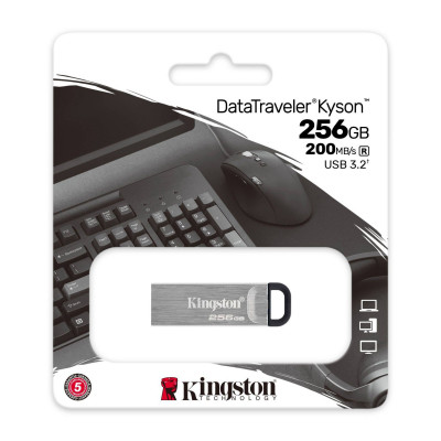 Флэш-накопитель Kingston 256Gb USB3.2 Gen1 Data Traveler Kyson (Metal Case)