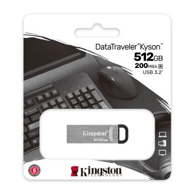 Флэш-накопитель Kingston 512Gb USB3.2 Gen1 Data Traveler Kyson (Metal Case)