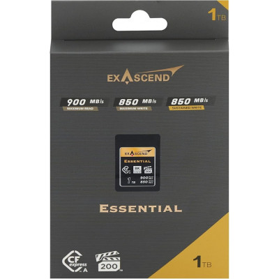 Карта памяти CFexpress Type A, 1Tb, Exascend Essential, VPG200 - 8K, PCIe3.0, R900/W850