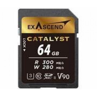 Карта памяти SD Exascend Catalyst, 64Gb, SDXC II, UHS-II (V90), R300/W280