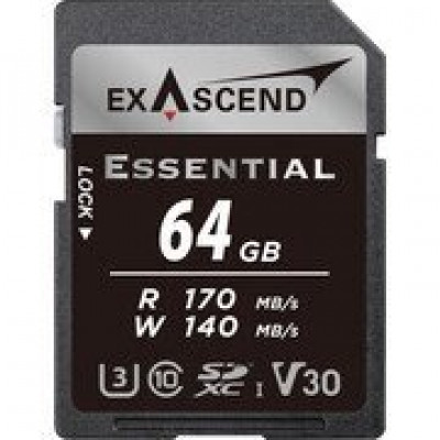 Карта памяти SD Exascend Essential, 64Gb, SDXC I, UHS-I (V30), R170/W140