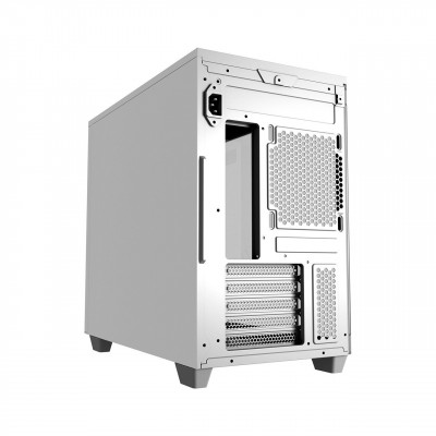 Компьютерный корпус FSP CST360W, Без БП, 2xUSB3.0/1xType-C, 2xFAN120, Tempered Glass, White, mATX