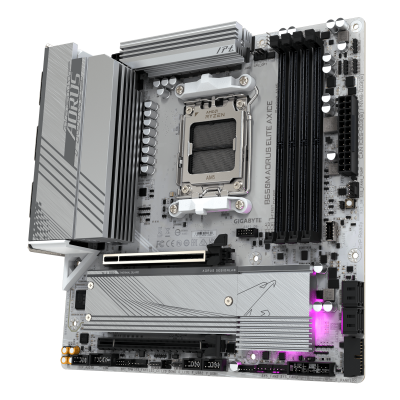 Материнская плата GIGABYTE B650M A ELITE AX ICE, AM5, B650, PCIe4.0, HDMI+DP, 4xDDR5, 2.5GLAN, mATX Материнская плата GIGABYTE B650M A ELITE AX ICE, AM5, B650, PCIe4.0, HDMI+DP, 4xDDR5, 2.5GLAN, mATX