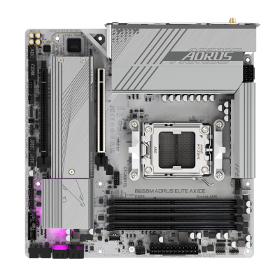 Материнская плата GIGABYTE B650M A ELITE AX ICE, AM5, B650, PCIe4.0, HDMI+DP, 4xDDR5, 2.5GLAN, mATX Материнская плата GIGABYTE B650M A ELITE AX ICE, AM5, B650, PCIe4.0, HDMI+DP, 4xDDR5, 2.5GLAN, mATX