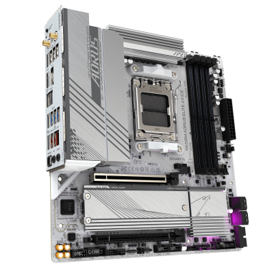 Материнская плата GIGABYTE B650M A ELITE AX ICE, AM5, B650, PCIe4.0, HDMI+DP, 4xDDR5, 2.5GLAN, mATX Материнская плата GIGABYTE B650M A ELITE AX ICE, AM5, B650, PCIe4.0, HDMI+DP, 4xDDR5, 2.5GLAN, mATX