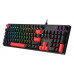 Клавиатура Bloody S510R-Brown Fire Black, Mechanical, RGB, Anti-Ghosting, Multimedia, USB