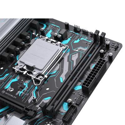 Материнская плата MaxSun B760M GAMING WIFI GANK, LGA1700, 2xDDR5, 3xSATA, 1xM.2, HDMI+VGA, mATX Материнская плата MaxSun B760M GAMING WIFI GANK, LGA1700, 2xDDR5, 3xSATA, 1xM.2, HDMI+VGA, mATX