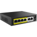 Коммутатор Netis P106C, 4x100 LAN PoE(max 30W/port), 2x100 Uplink, max 60W PoE