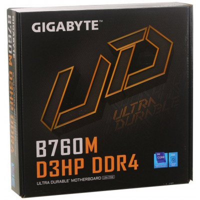 Материнская плата GIGABYTE B760M D3HP DDR4, LGA1700, B760, PCIe4.0, 4xDDR4, D-SUB+HDMI+DP, M.2, mATX