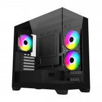 Компьютерный корпус FSP S340, Без БП, 2xUSB3.0, 3xFAN120 ARGB, 2xGlass, Black, ATX Компьютерный корпус FSP S340, Без БП, 2xUSB3.0, 3xFAN120 ARGB, 2xGlass, Black, ATX