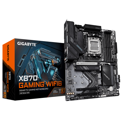 Материнская плата GIGABYTE X870 GAMING WF6, AM5, 4xDDR5, PCIe5.0, HDMI+2xUSB4, 3xM.2, ATX Материнская плата GIGABYTE X870 GAMING WF6, AM5, 4xDDR5, PCIe5.0, HDMI+2xUSB4, 3xM.2, ATX