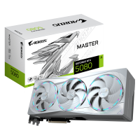 Видеокарта GIGABYTE AORUS GeForce RTX 5080 MASTER ICE 16G, 16Gb/256bit, 1хHDMI+3xDP, PCIe5.0 Видеокарта GIGABYTE AORUS GeForce RTX 5080 MASTER ICE 16G, 16Gb/256bit, 1хHDMI+3xDP, PCIe5.0