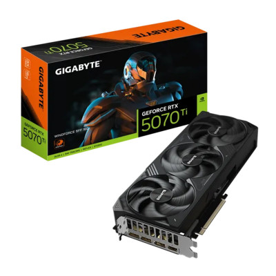 Видеокарта GIGABYTE GeForce RTX 5070 Ti WINDFORCE SFF 16G, 16Gb/256bit, 1хHDMI+3xDP, PCIe5.0