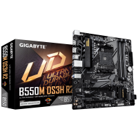 Материнская плата GIGABYTE B550M DS3H R2, AM4, 4xDDR4, PCIe4.0, DP+HDMI, 2xM.2, GLAN, mATX