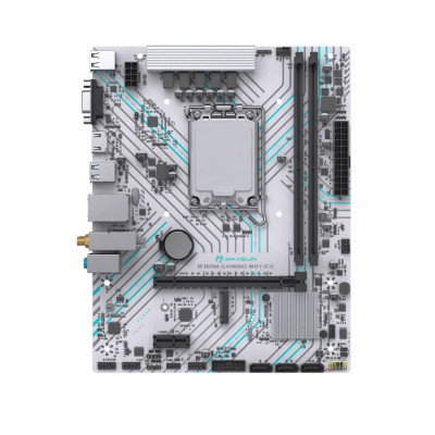 Материнская плата MaxSun B760M GAMING WIFI ICE, LGA1700, 2xDDR4, PCIe4.0, HDMI+DP, 1xNVMe, mATX Материнская плата MaxSun B760M GAMING WIFI ICE, LGA1700, 2xDDR4, PCIe4.0, HDMI+DP, 1xNVMe, mATX