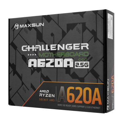 Материнская плата MaxSun Challenger A620A 2.5G, AM5, 2xDDR5, PCIe4.0, HDMI+VGA, 1xM.2, 2.5G LAN,mATX Материнская плата MaxSun Challenger A620A 2.5G, AM5, 2xDDR5, PCIe4.0, HDMI+VGA, 1xM.2, 2.5G LAN,mATX