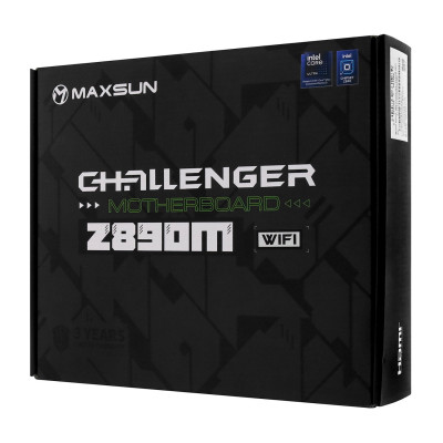 Материнская плата MaxSun Challenger Z890M WIFI, LGA1851, 2xDDR5, PCIe5.0, HDMI+DP, 2xM.2, mATX Материнская плата MaxSun Challenger Z890M WIFI, LGA1851, 2xDDR5, PCIe5.0, HDMI+DP, 2xM.2, mATX