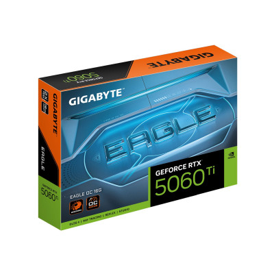 Видеокарта GIGABYTE GeForce RTX™ 5060 Ti EAGLE OC 8G, 8Gb/128bit GDDR7, 1хHDMI+3xDP 2.1, PCIe5.0 Видеокарта GIGABYTE GeForce RTX™ 5060 Ti EAGLE OC 8G, 8Gb/128bit GDDR7, 1хHDMI+3xDP 2.1, PCIe5.0