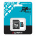 Карта памяти MicroSD, Kingston Canvas Go! Plus Gen4, 256GB, SDCG4/256GB, Class 10, UHS-I, R200/W160