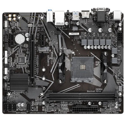Материнская плата GIGABYTE A520M S2H, AM4, 2xDDR4, PCIe3.0, VGA+DVI+HDMI, 4xSATA, M.2, GLAN, mATX Материнская плата GIGABYTE A520M S2H, AM4, 2xDDR4, PCIe3.0, VGA+DVI+HDMI, 4xSATA, M.2, GLAN, mATX
